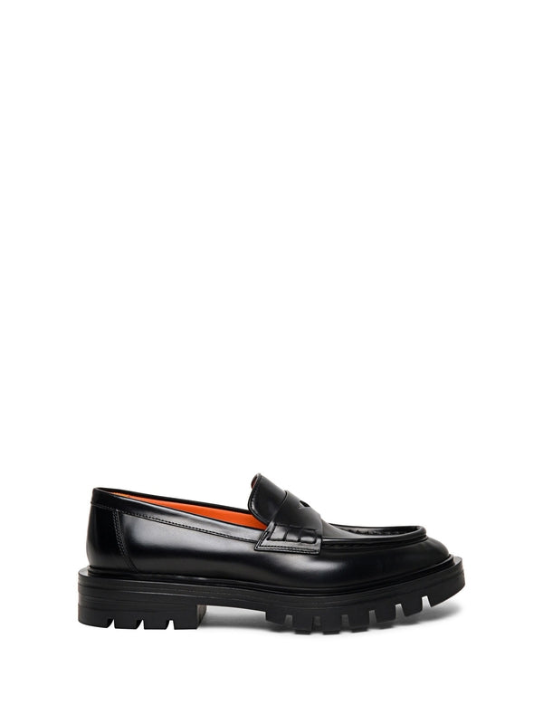 Black Leather Penny Loafer