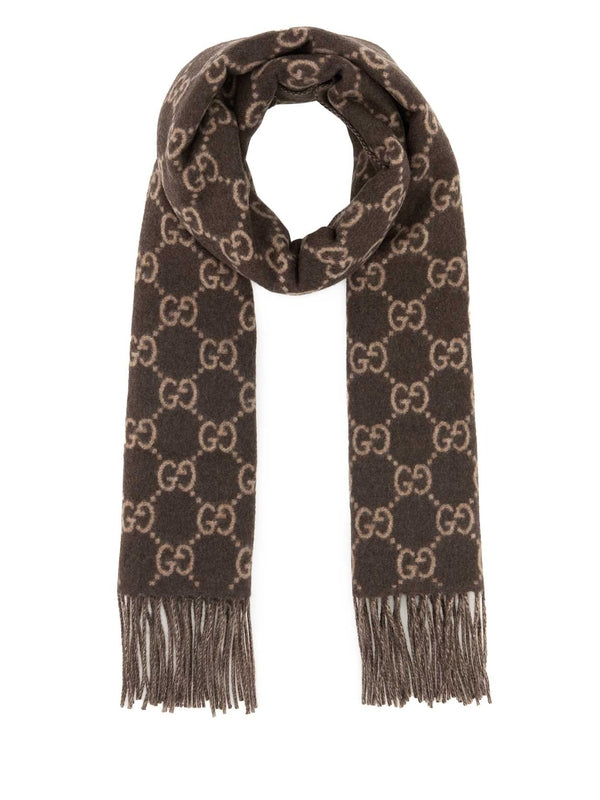 Gucci Brown Wool Mufflers