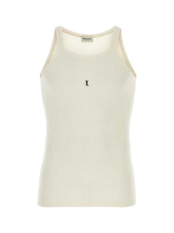 Logo Embroidery Sleeveless Top