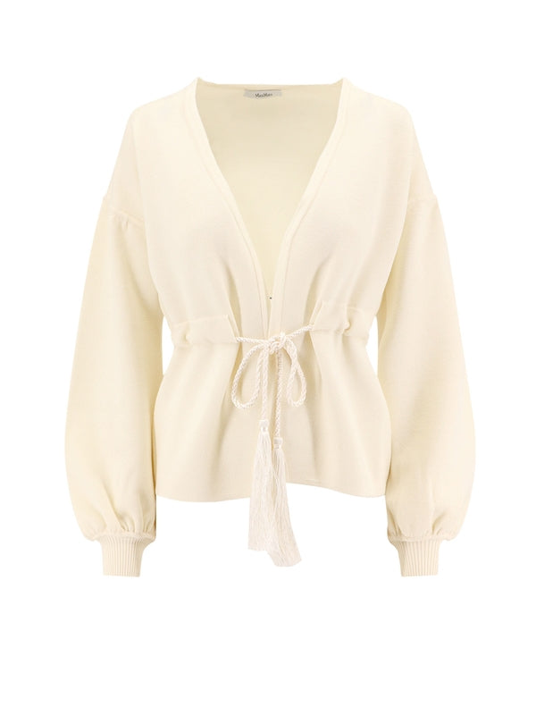 Tiberio Drawstring Wool Cardigan