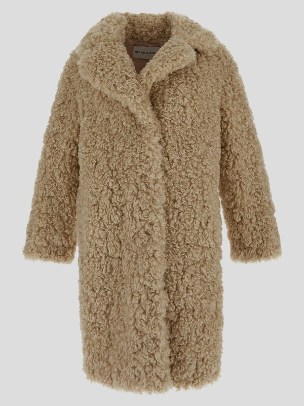 Beige Shearling Coat