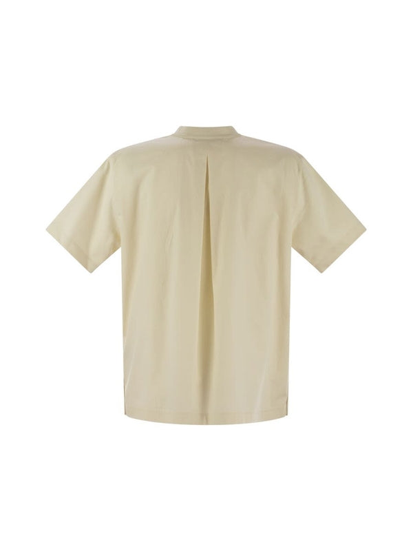 Side Snap Button Cotton Short Sleeve T-Shirt