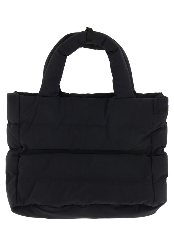 Black Quilted Nylon Tote Bag