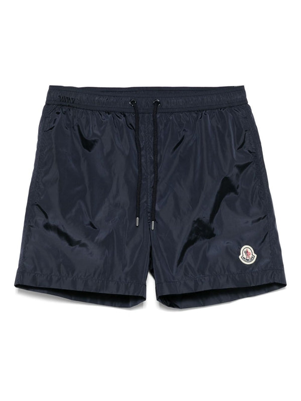 Logo Patch Drawstring Swim Shorts