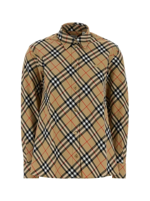 Burberry Beige Checked Shirts & Blouses