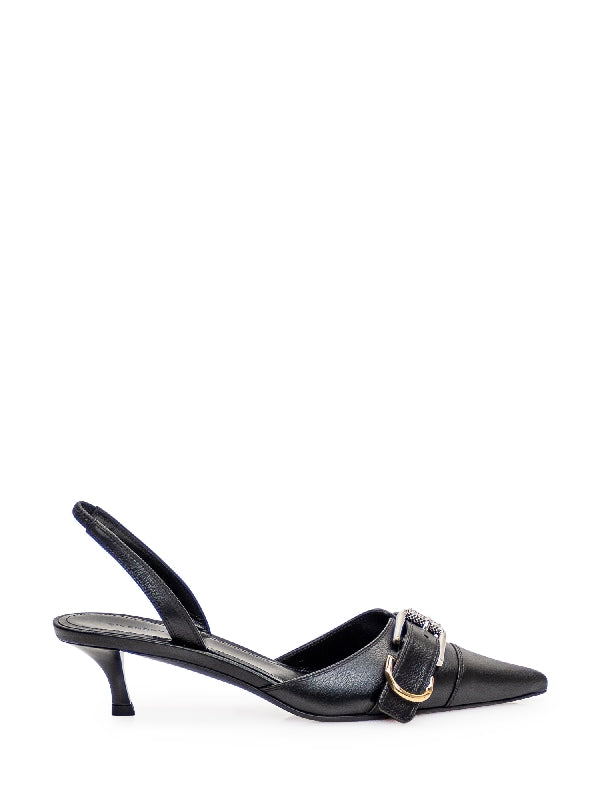 Voyou Buckle Detail Leather Slingback
  Heels