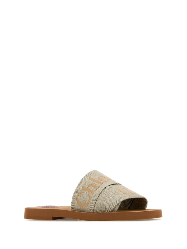 Woody Logo Band Flat Sandals