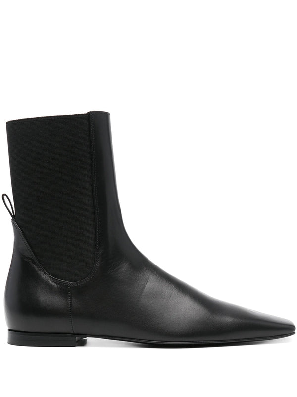 Black Leather Chelsea Boots