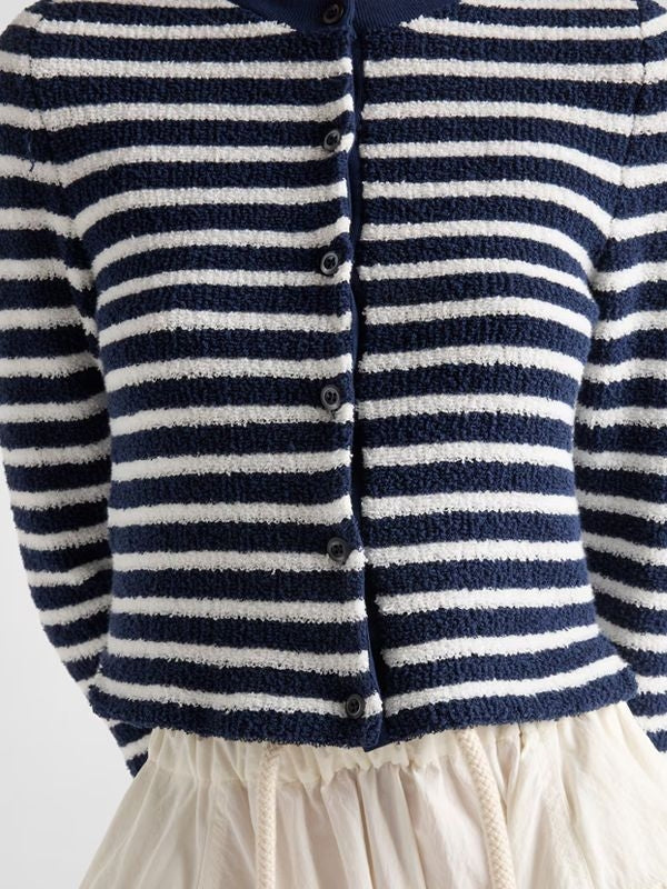 Back Triangle Patch Stripe Cardigan