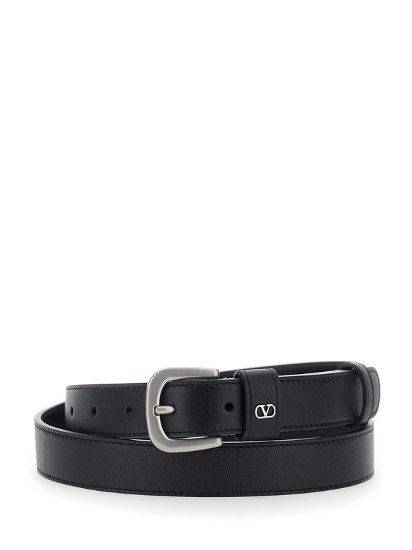 Valentino Black Leather Belts