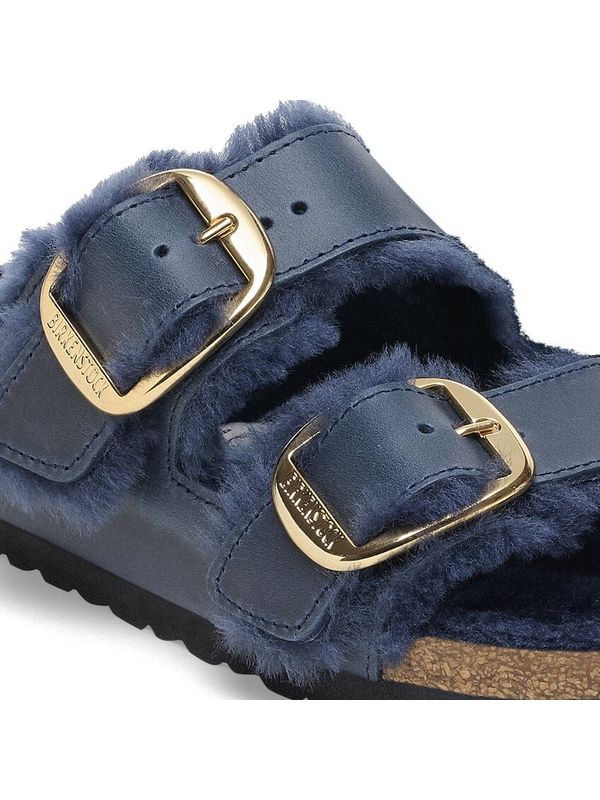 Arizona 扣环绒面革羊毛凉鞋