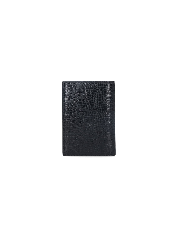 TOM FORD - Tf Logo Leather Passport Wallet - Jente