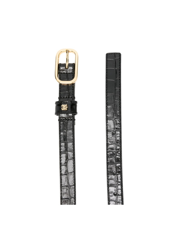 Amiri Black Leather Belts