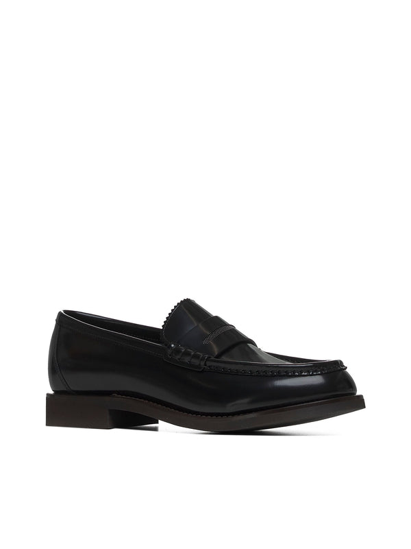 Black Leather Loafers