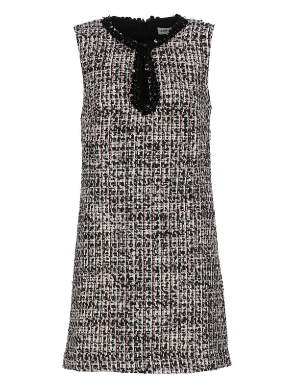 Boucle Tweed Mini Dress