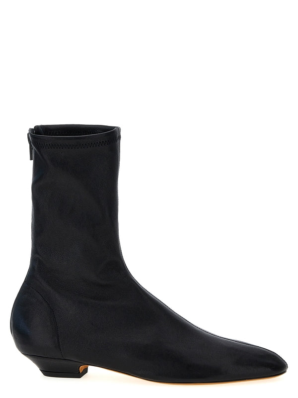 KHAITE - Leather Ankle
  Boots - Jente