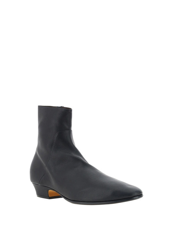 Awer Grain Leather Ankle Boots