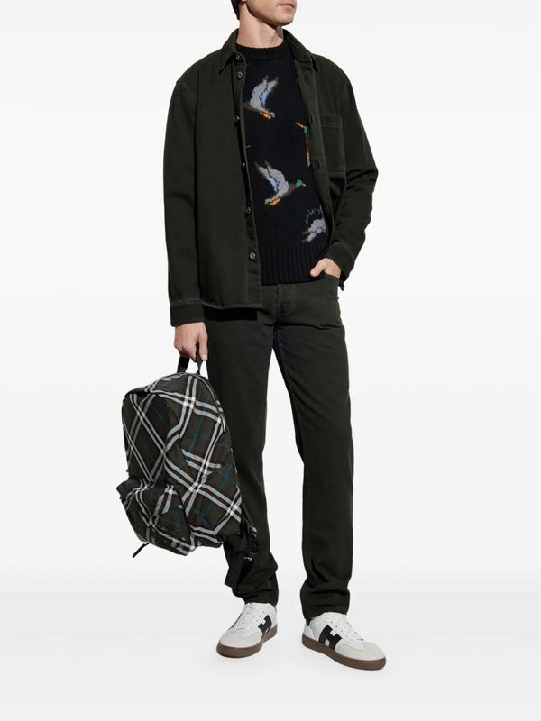 Burberryデニムジャケット　ブラック BURBERRY BLACK LABELデニムジャケット Lサイズ ノバチェック
