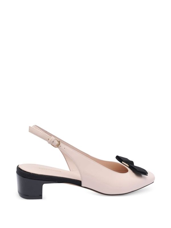 Bow Detail
  Leather Slingback Heels