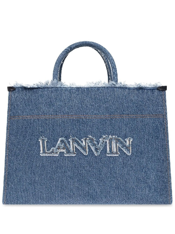 In&Out MM Logo Denim Tote Bag