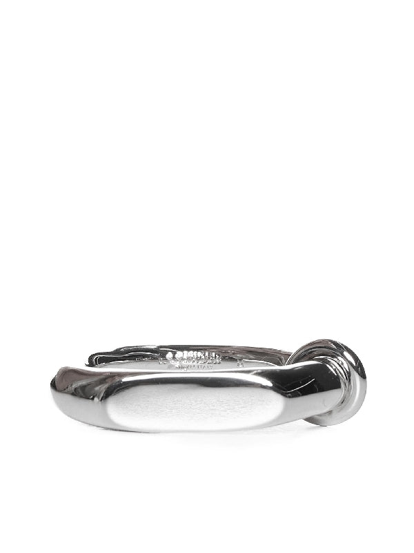 Engraved Logo Silver Ring