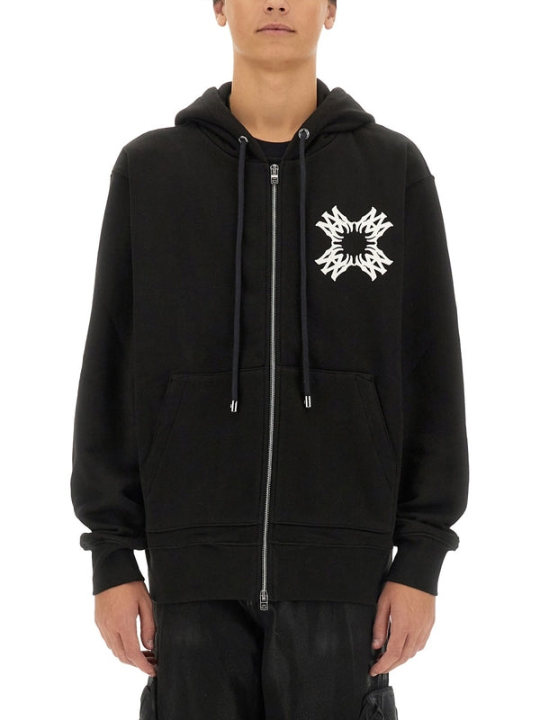 AMIRI - Printing Cotton Hood Zip-up - Jente