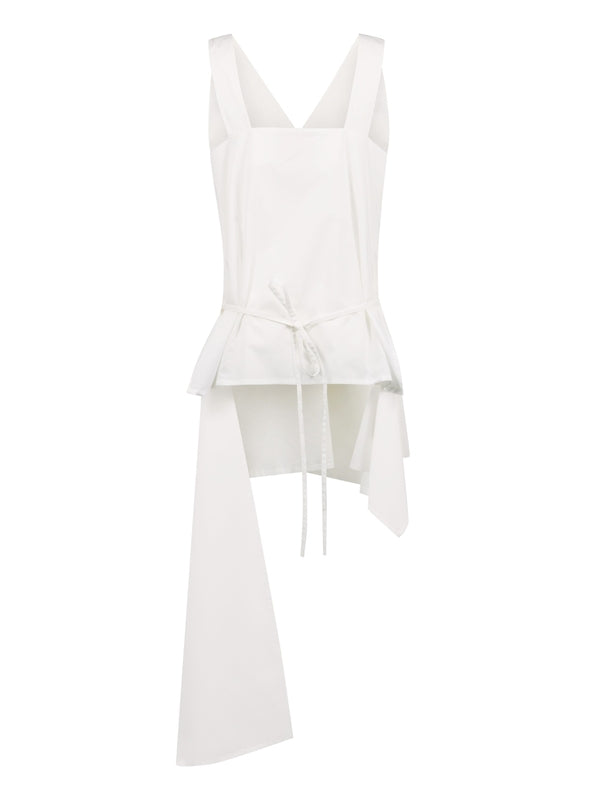 Asymmetric Hem Drape Sleeveless Top