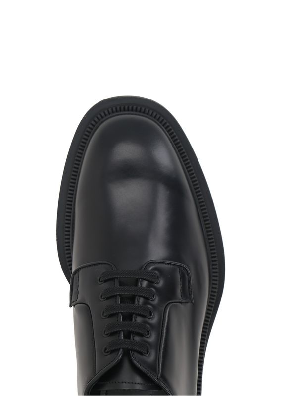 Black Leather Laceup Shoes