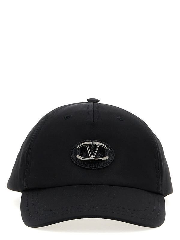 V Logo Decorated Ball Cap