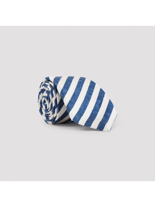 Diagonal Stripe Silk Tie