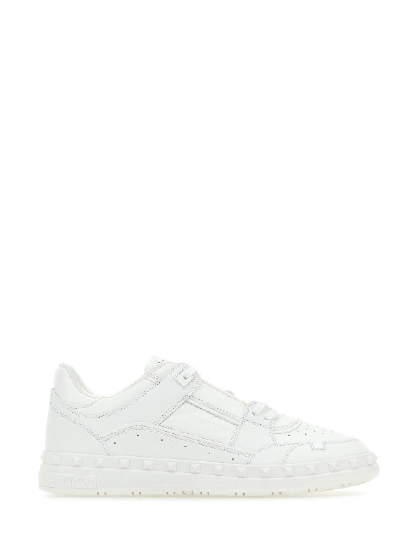 White Rockstud Low-top Sneakers