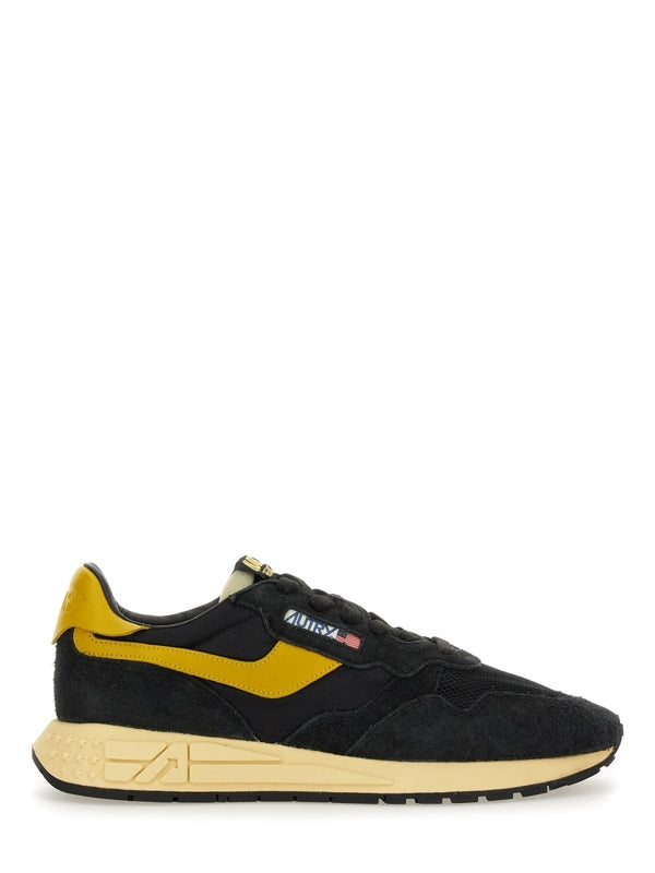 Autry Black Yellow Low Top Sneakers