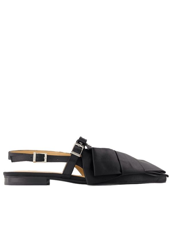 Big Bow Logo Detail Slingback
  Flat Shoes