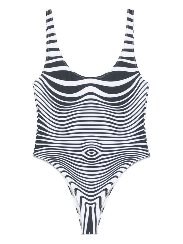 Stripe Pattern Swimsuit