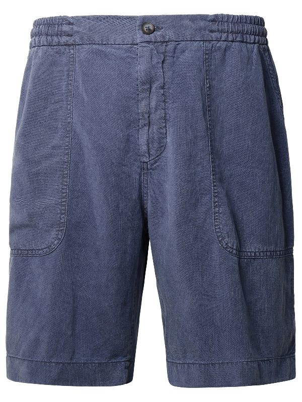 Linen Blend Bermuda Shorts