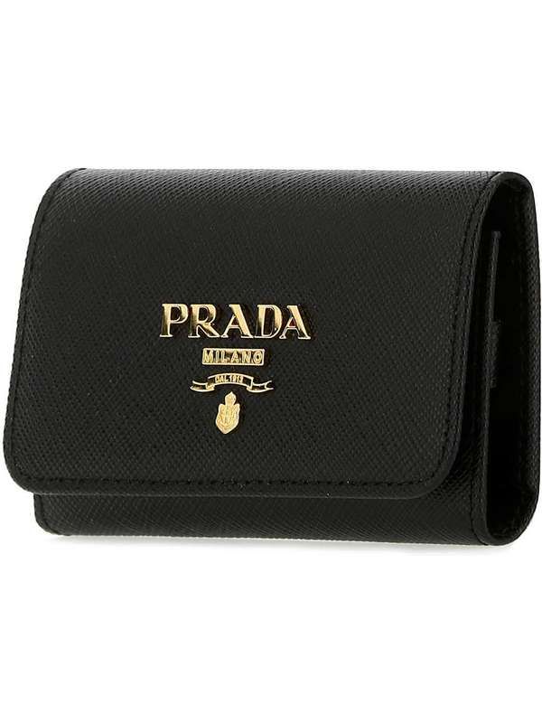 Logo Saffiano Flap Keyholder Wallet