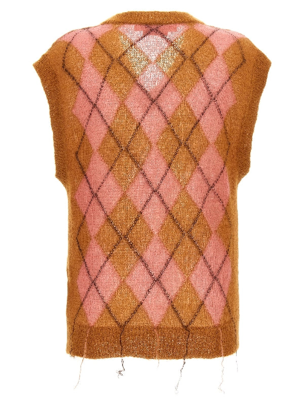 Floating Thread Weaving Mohair
  Vest