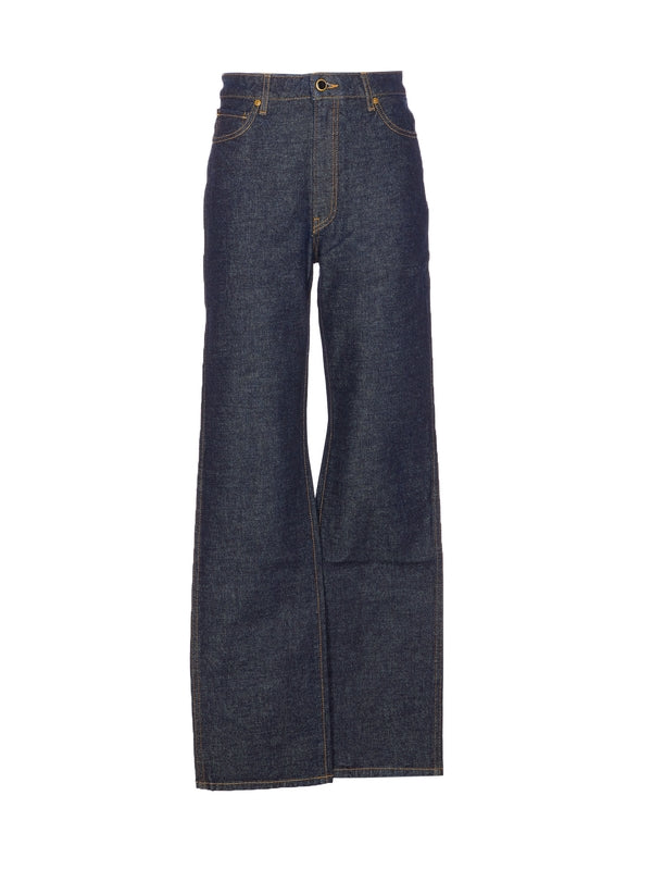 Khaite Navy Denim Pants