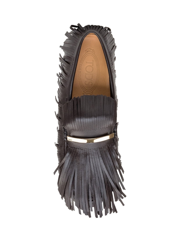 Yoki Gommino Fringe Leather Driving Shoes