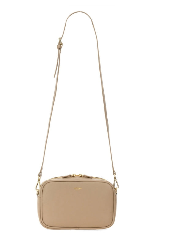 Beige Lambskin Shoulder Bag