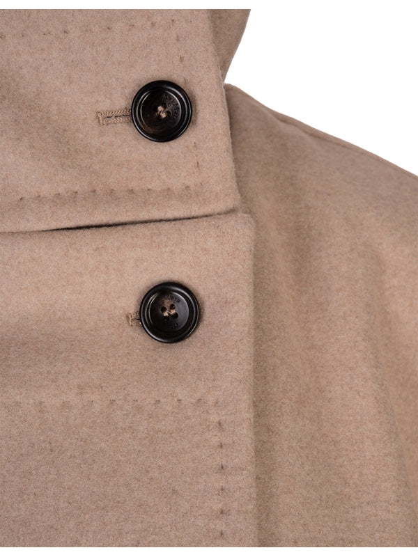 Wool Cashmere Hooded Coat