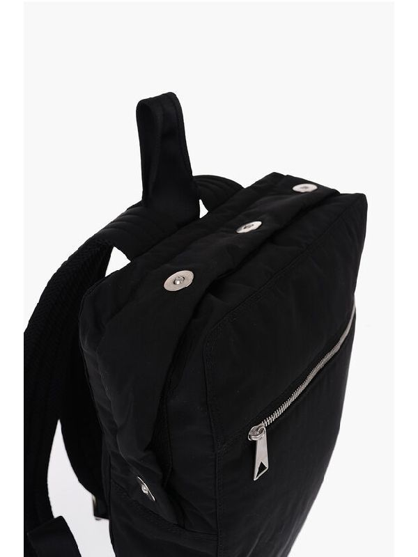 Triangle Detail Zipper Nylon Backpack