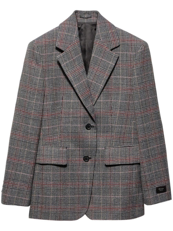Check Pattern Wool Single Jacket