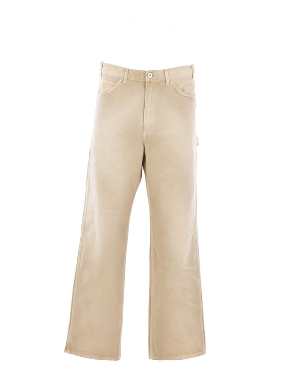 Auralee Organic Cotton Duck Beige Pants