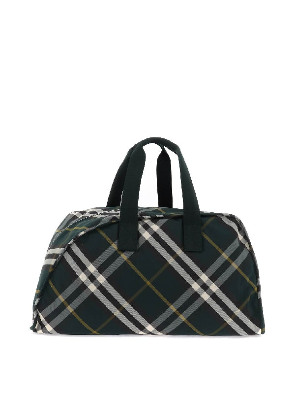 Shield Check Pattern Large Duffel Bag - Jente