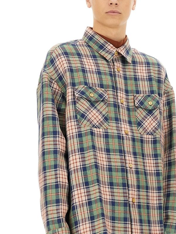 Checked Wool Linen Shirt