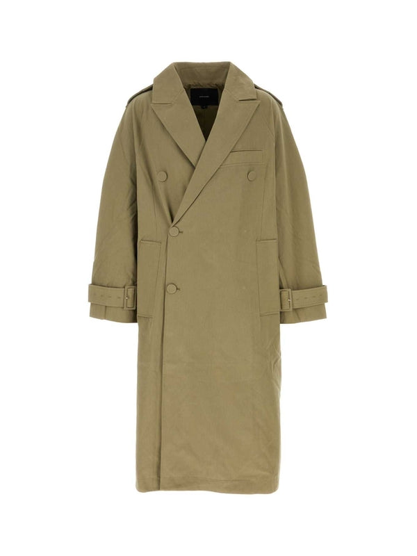 Double Button Cotton Trench
  Coat