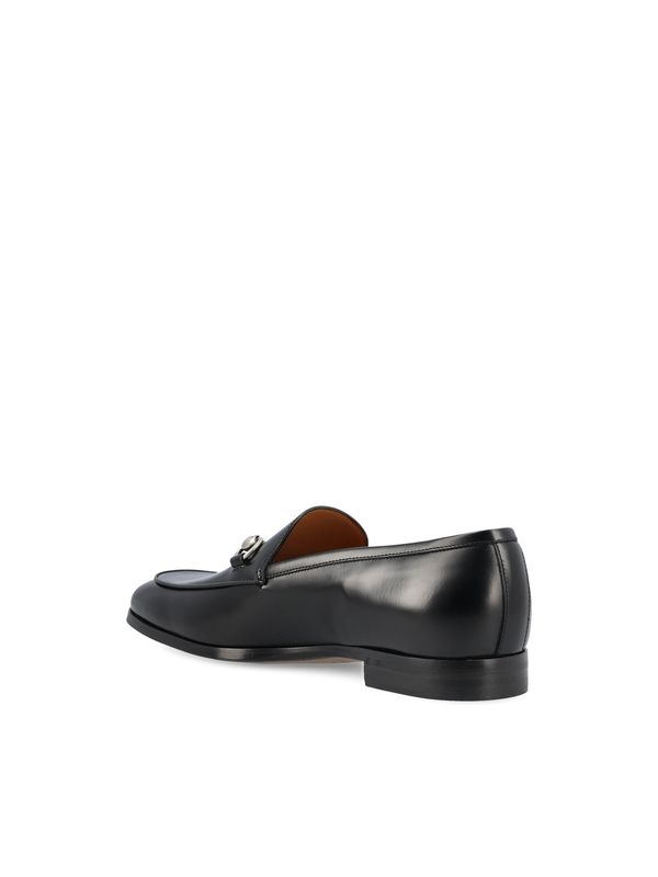 Horsebit Metal Detail Leather Loafers