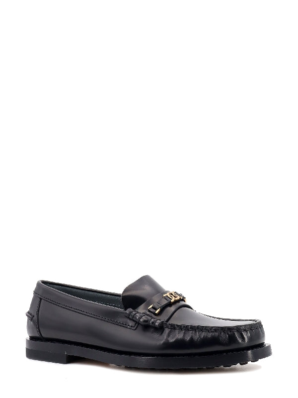 TOD'S - Chain Decorated Leather Loafers - Jente
