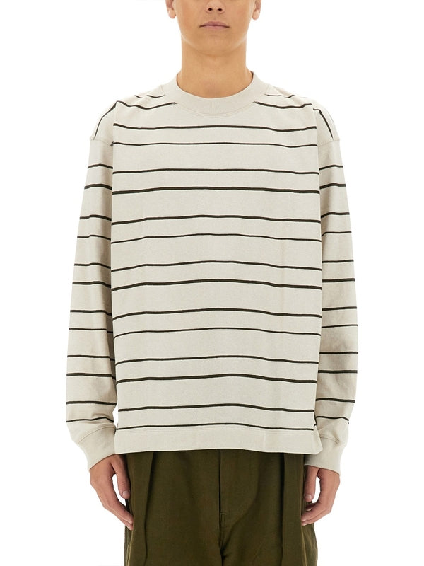 Stripe Cotton Long Sleeve Top